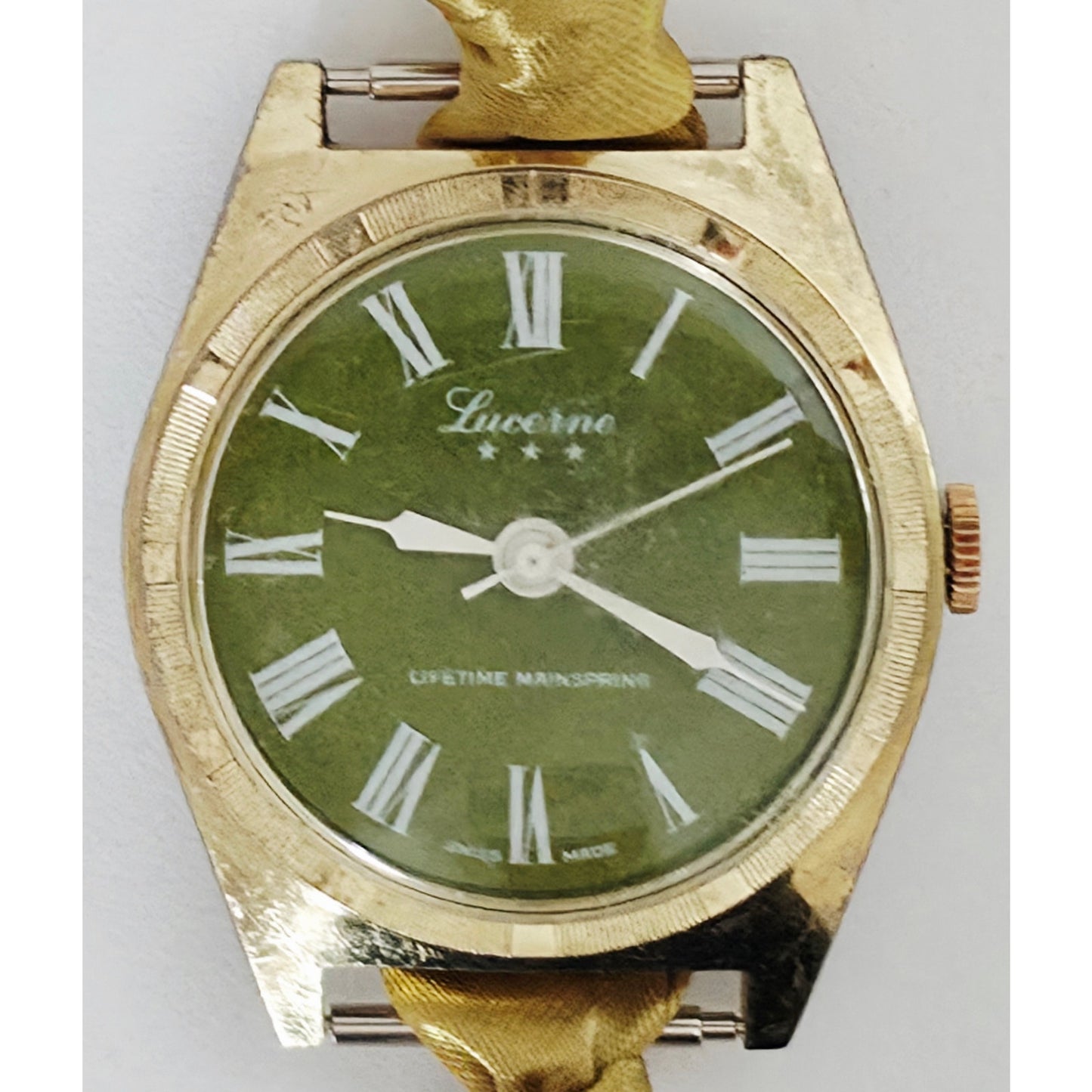 "Frozen In Time" 1960's Vintage Watch Face w/ Silk/Satin Tie Bracelet