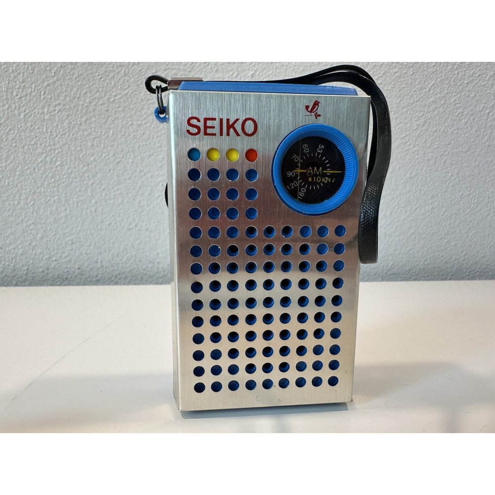VINTAGE *NEW* Seiko GL-373 Blue Solid State Pocket Transistor Radio