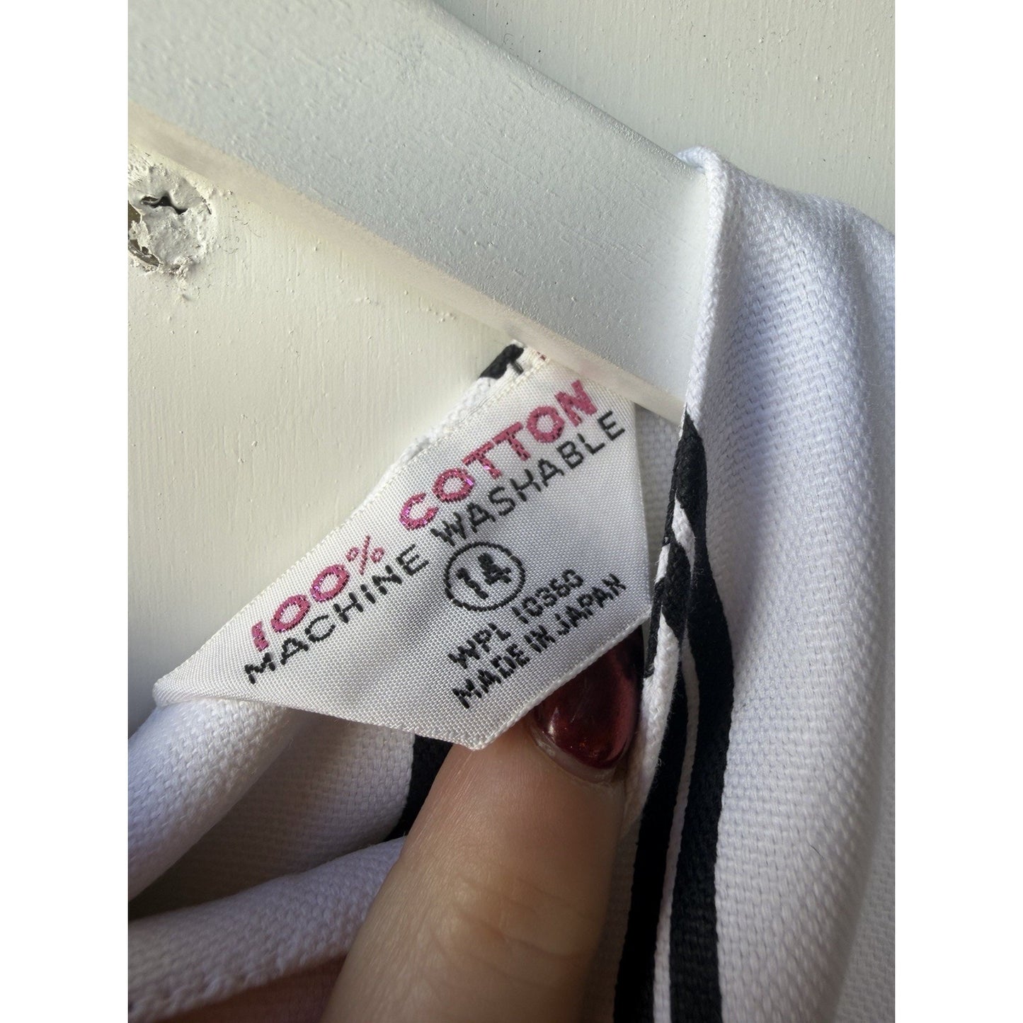 VINTAGE *NEW* 1960's Black & White Striped Waist Tie Romper Size 14 Japan
