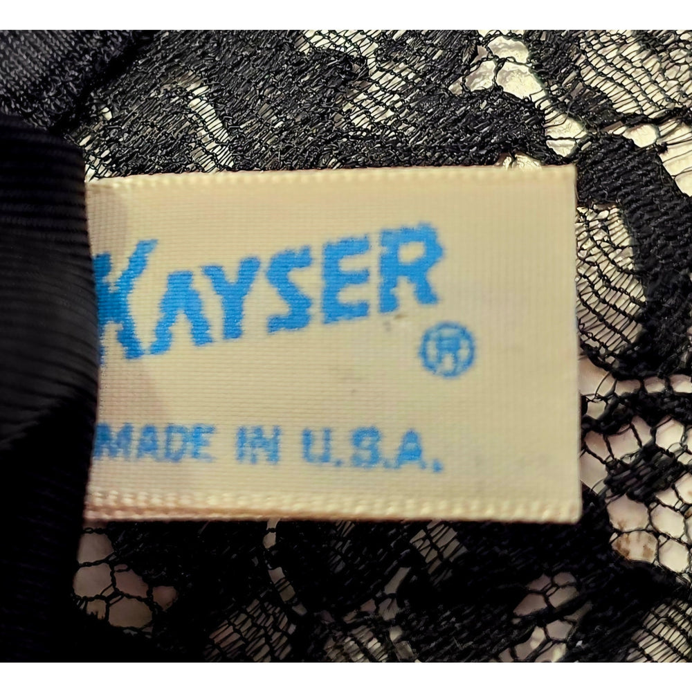 VINTAGE *NEW* 1960's Kayser Black Slip with Black Lace Trim 100% Nylon Size 38