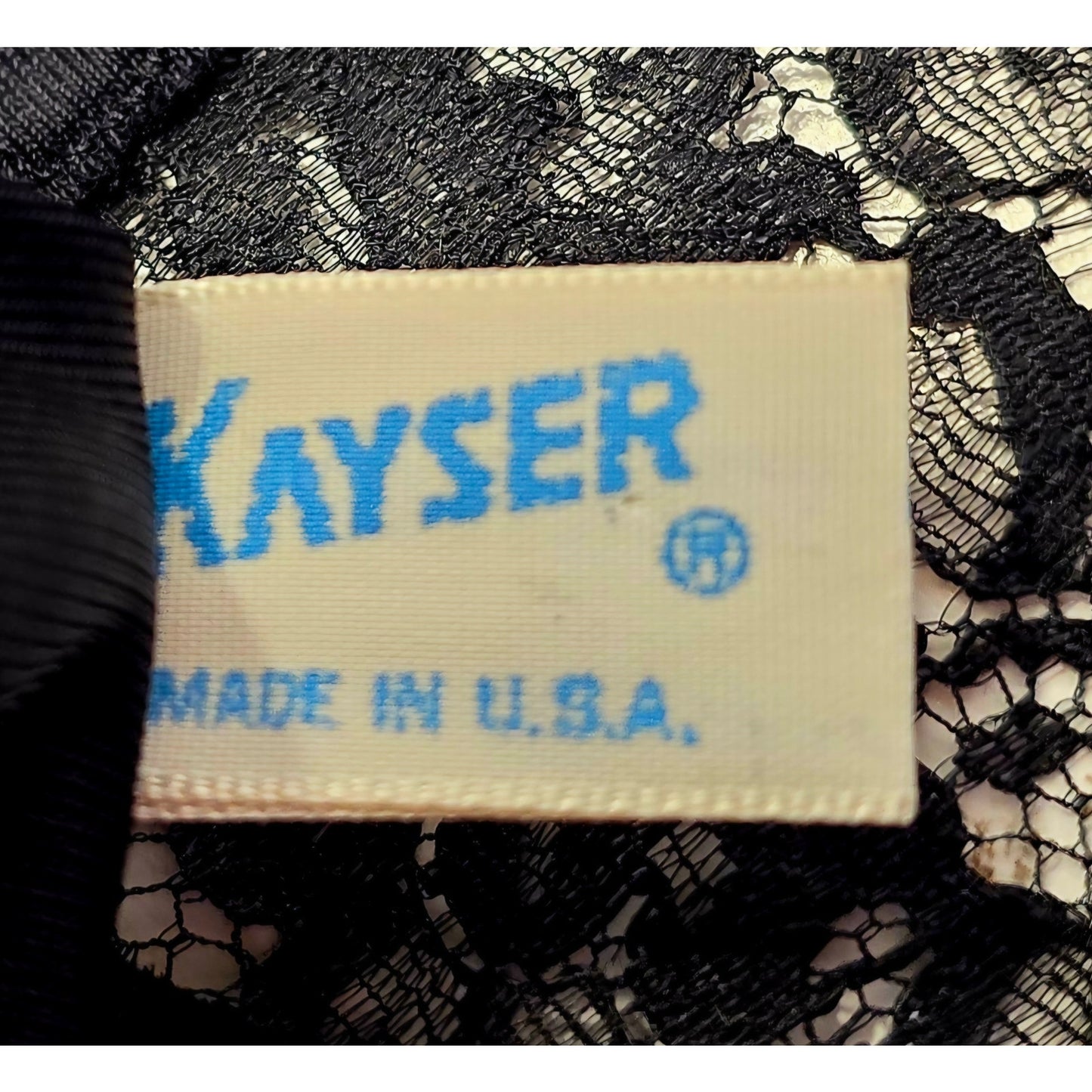 VINTAGE *NEW* 1960's Kayser Black Slip with Black Lace Trim 100% Nylon Size 38