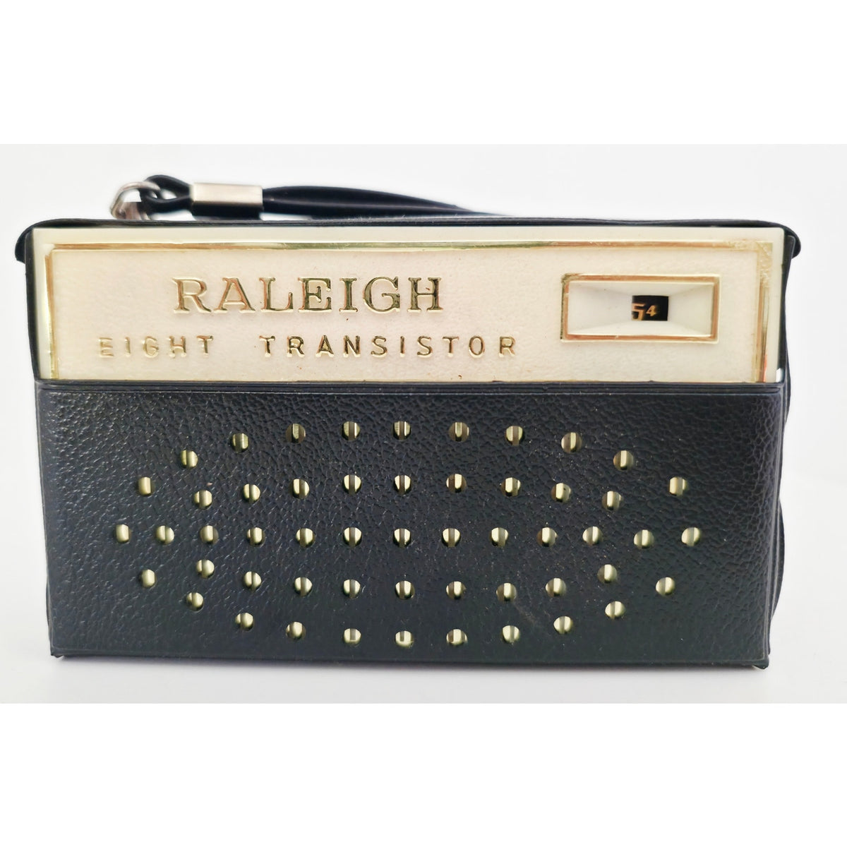 VINTAGE *PRISTINE* 1970's Raleigh 8 Model 822 AM Transistor Radio with Case