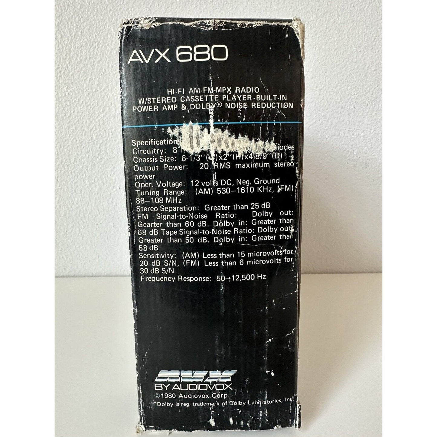VINTAGE *New* Audiovox AVX 680 AM/FM Radio Cassette Player