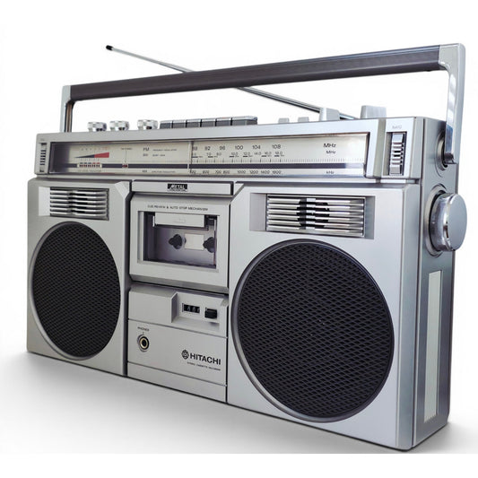 VINTAGE *PRISTINE* 1980's Hitachi TRK-7800H Cassette Tape AM/FM Radio Boombox