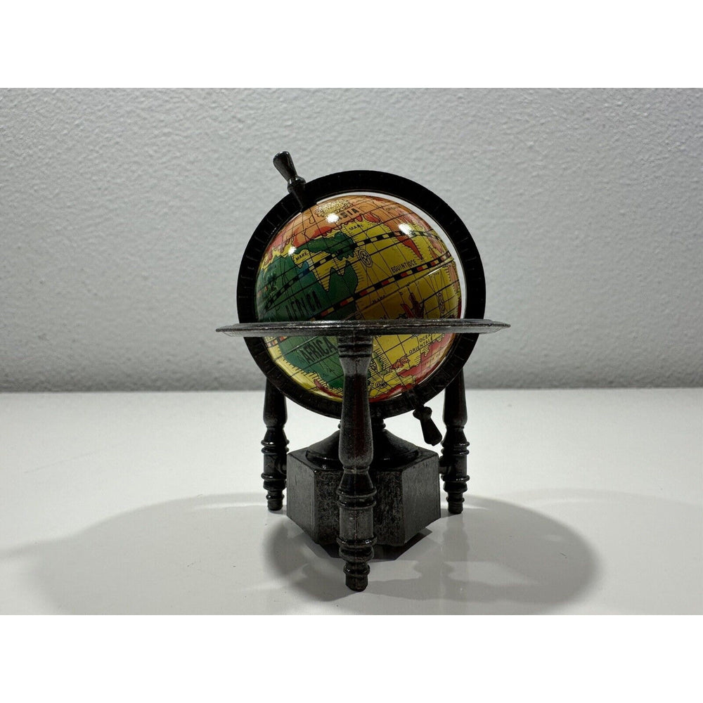 VINTAGE *NEW* Miniature Metal World Globe Pencil Sharpener