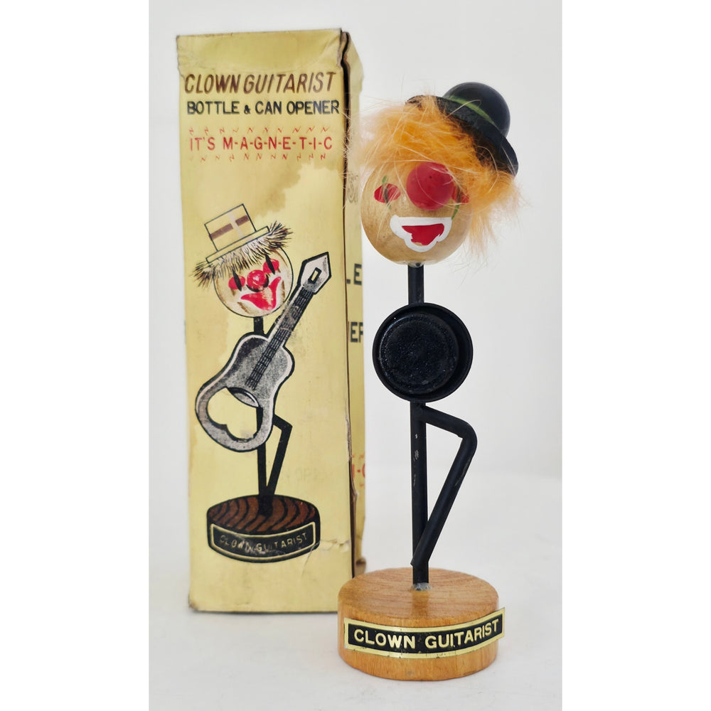 VINTAGE *PRISTINE* 1960's Clown Guitarist Bottle and Can Opener Japan
