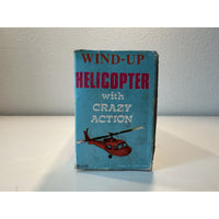 VINTAGE *NEW* 1960'S Wind Up Helicopter Plastic Toy HONG KONG