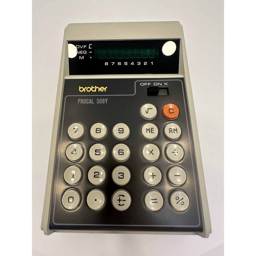 VINTAGE *NEW* 1974 Brother Electronic Calculator Model 508Y Made in Japan