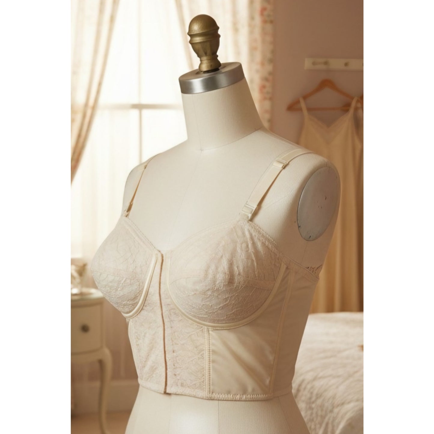 VINTAGE *NEW* 1960's Splendor Form Women's Cream Lace Bustier Bra 36B Lot of 3