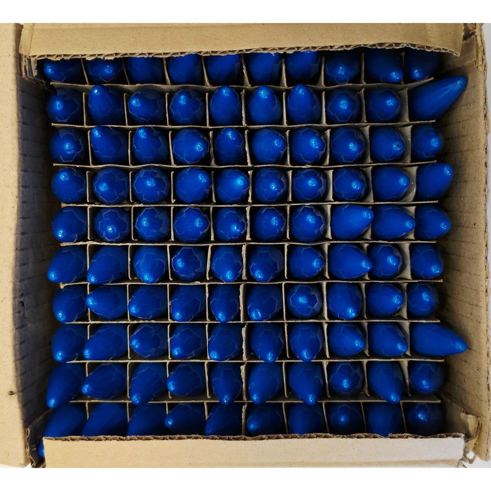 VINTAGE *NEW * Christmas Light Bulbs C6 Set of 100 - BLUE