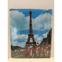 VINTAGE *NEW* 1960's Magnetic Photo Album 20 Pages Eiffel Tower Scene