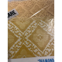 VINTAGE *NEW* Diamond Lace Square 52"X52" Flannel Back Tablecloth USA Sealed