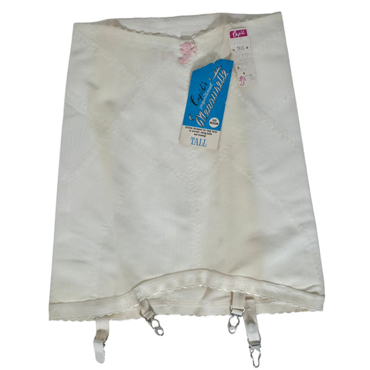 VINTAGE *NEW* 1960's Women's White High-Waisted Girdle with Garters Size M