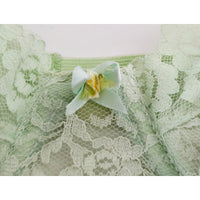 VINTAGE *NEW* 1960's Empire Foundation Women's Green Lace Push Up Bra Size 34A