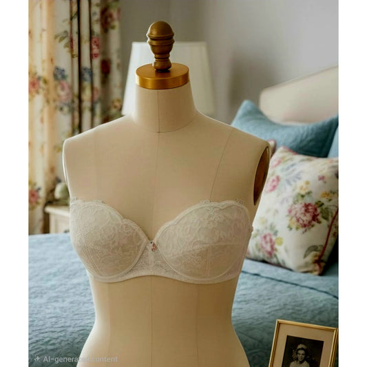 VINTAGE *NEW* 1960's Splendor Form Women's Cream 6-Way Brassiere Bra Size 38B