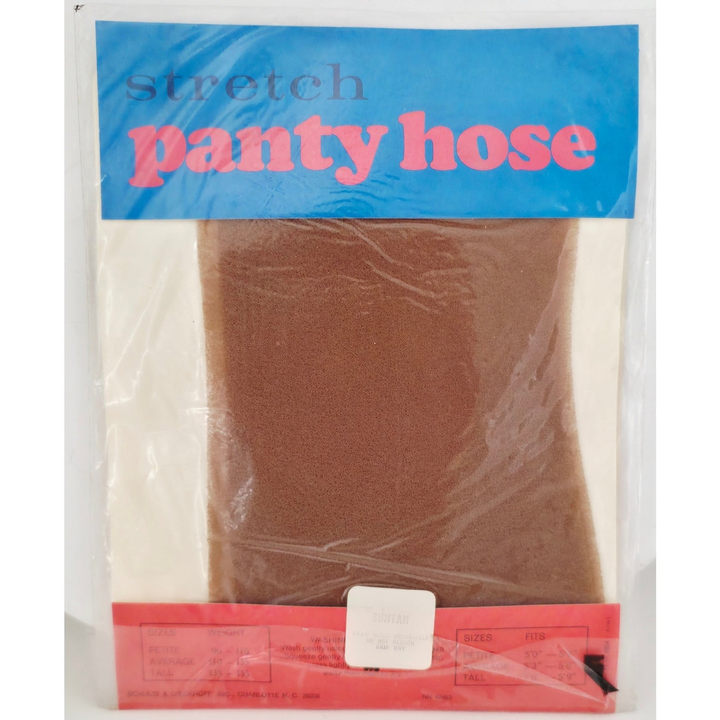 VINTAGE *NEW* 1960's Stretch Pantyhose Suntan Size M Fits Average 5'3"-5'6"
