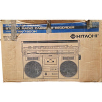 VINTAGE *PRISTINE* 1980's Hitachi TRK-7800H Cassette Tape AM/FM Radio Boombox