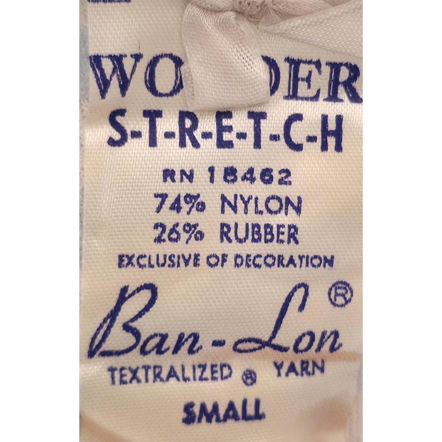 VINTAGE *NEW* 1960's Ban-Lon Women's Blue & White Striped Girdle w/Garter Size S