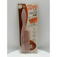VINTAGE *NEW* Dupont Handled Comb-Out Double Tooth Nylon Comb Pink