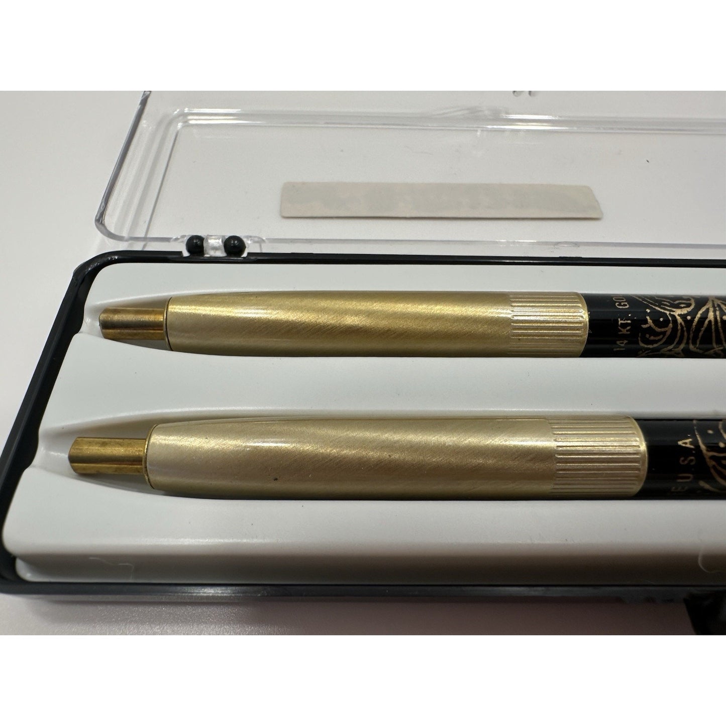 VINTAGE *NEW* 1960's Set of 14K Gold Filigree Perfumed Pens USA