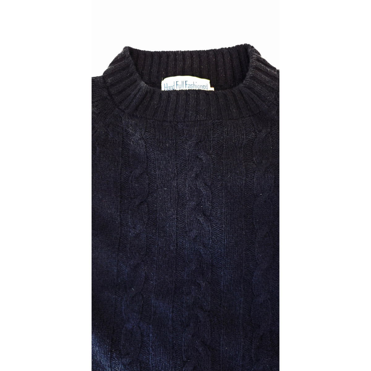 VINTAGE *NEW* 1960's Women's Navy Hand Loomed 100% Virgin Wool Sweater Size 40