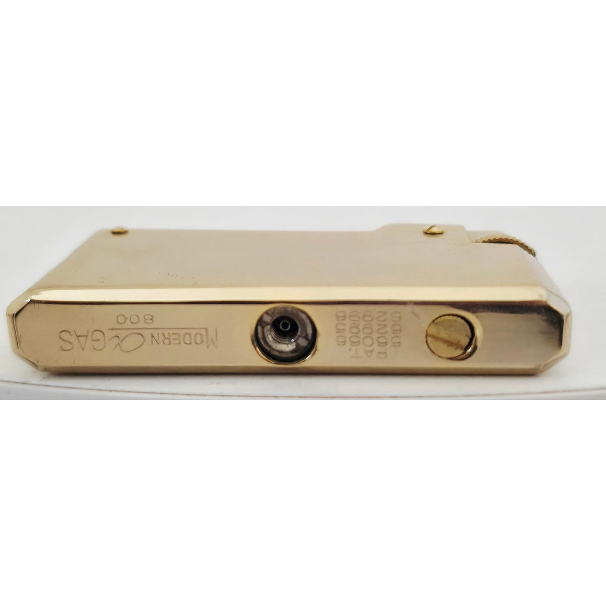 VINTAGE *NEW* 1950's Modern Alpha 800 Gold Super Gas Lighter Japan