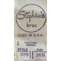VINTAGE *NEW* 1960's Stephanie Women's Cream Strapless Bra w/Flowers Size 36B