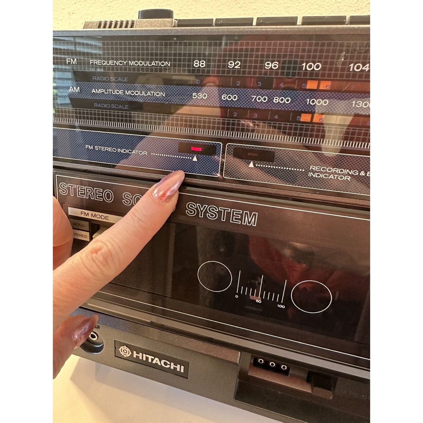 VINTAGE *NEW* 1980's Hitachi TRK-930H Dual Speakers Cassette Tape AM/FM Boombox