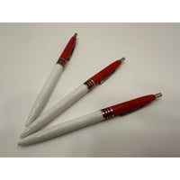 VINTAGE *NEW* Set of 3 Kwik Klik Ballpoint Pens in Case Red/White USA