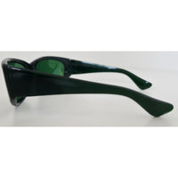 VINTAGE *NEW* 1970's Black Frame with Green Lens Sunglasses