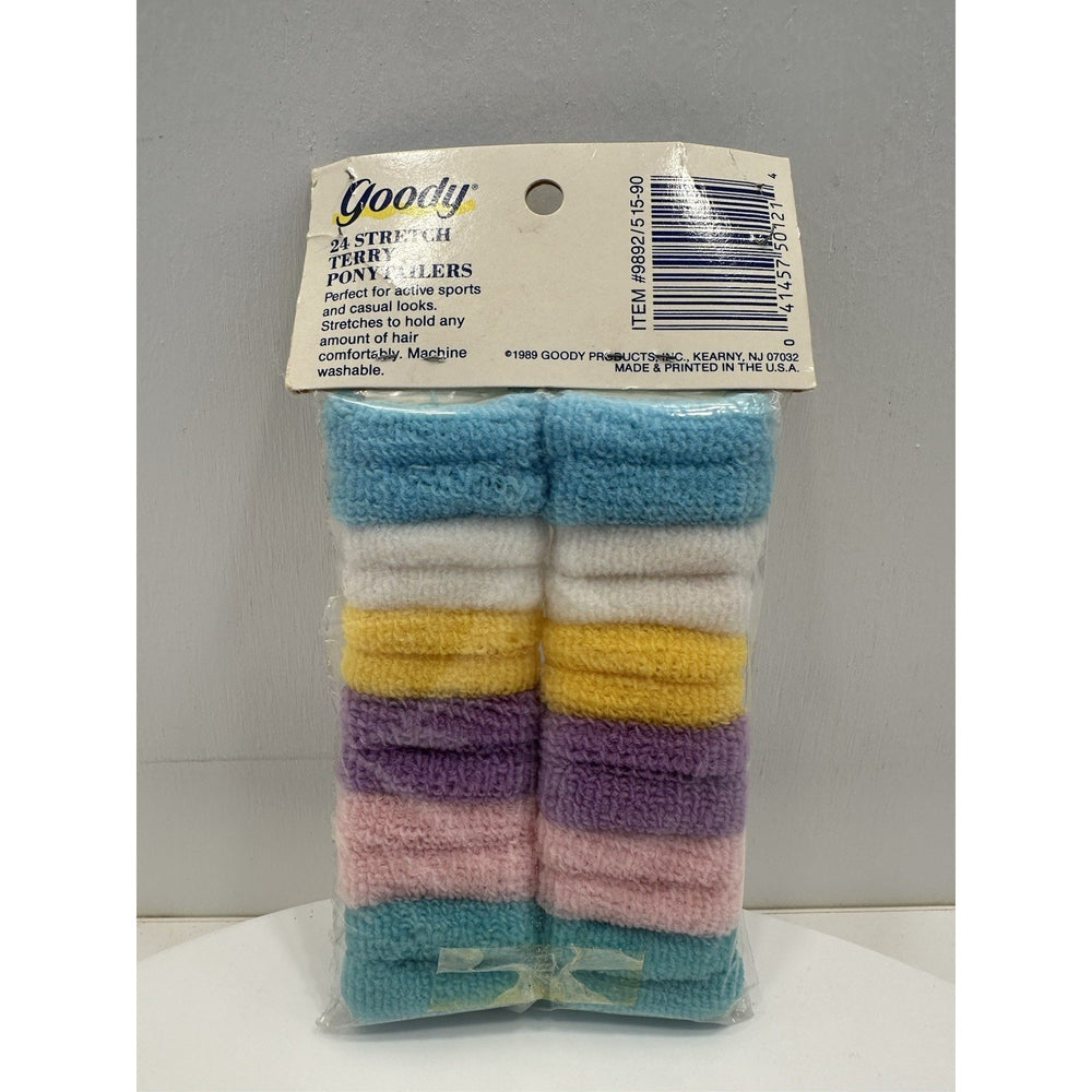 VINTAGE *NEW* 1989 Goody 24 Terry Ponytail Holders