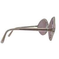 VINTAGE *NEW* 1970's Unisex Sunglasses Clear Oval Frame with Light Pink Lens