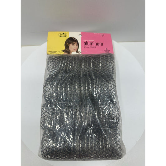 VINTAGE *NEW* 1970's Goody XL Aluminum Spiral Rollers Pack of 8