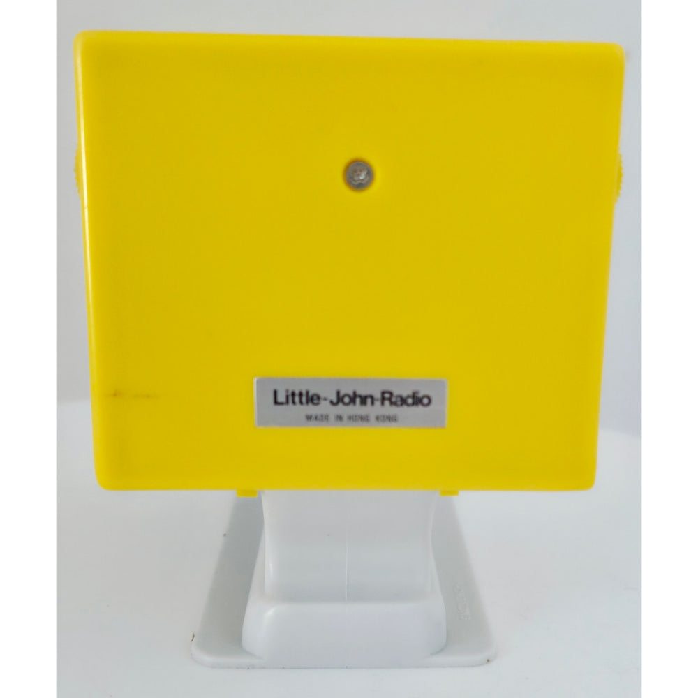 VINTAGE *NEW* 1970's Federal Solid State Mini John AM Toilet Radio Yellow