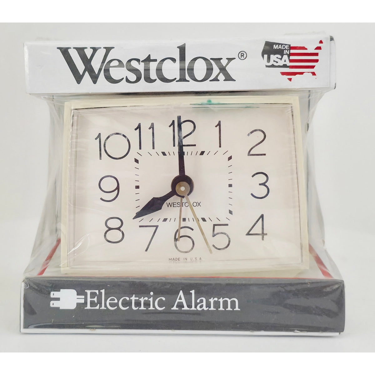 VINTAGE *PRISTINE* 1970's Westclox Cream Alarm Clock Electric Model 22189 Bold II
