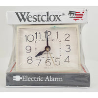 VINTAGE *PRISTINE* 1970's Westclox Cream Alarm Clock Electric Model 22189 Bold II