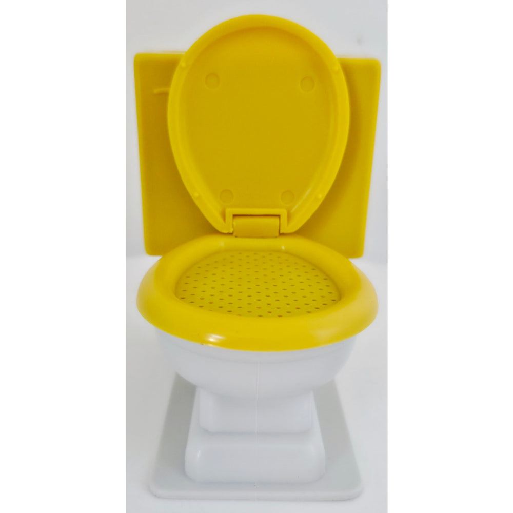 VINTAGE *NEW* 1970's Federal Solid State Mini John AM Toilet Radio Yellow