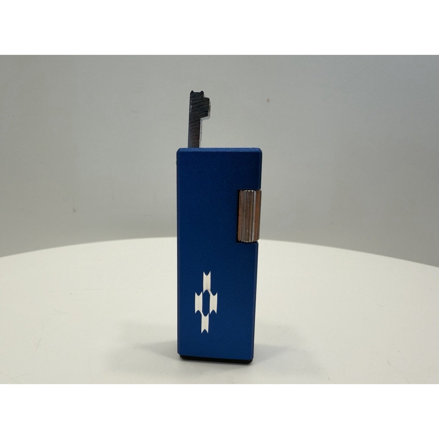 VINTAGE *NEW* 1950's Capri w/Design Blue/Silver Butane Japanese Lighter