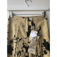 VINTAGE *NEW* 1960's Women's Fit & Flare Black/Cream Floral Pattern Pants Size 10