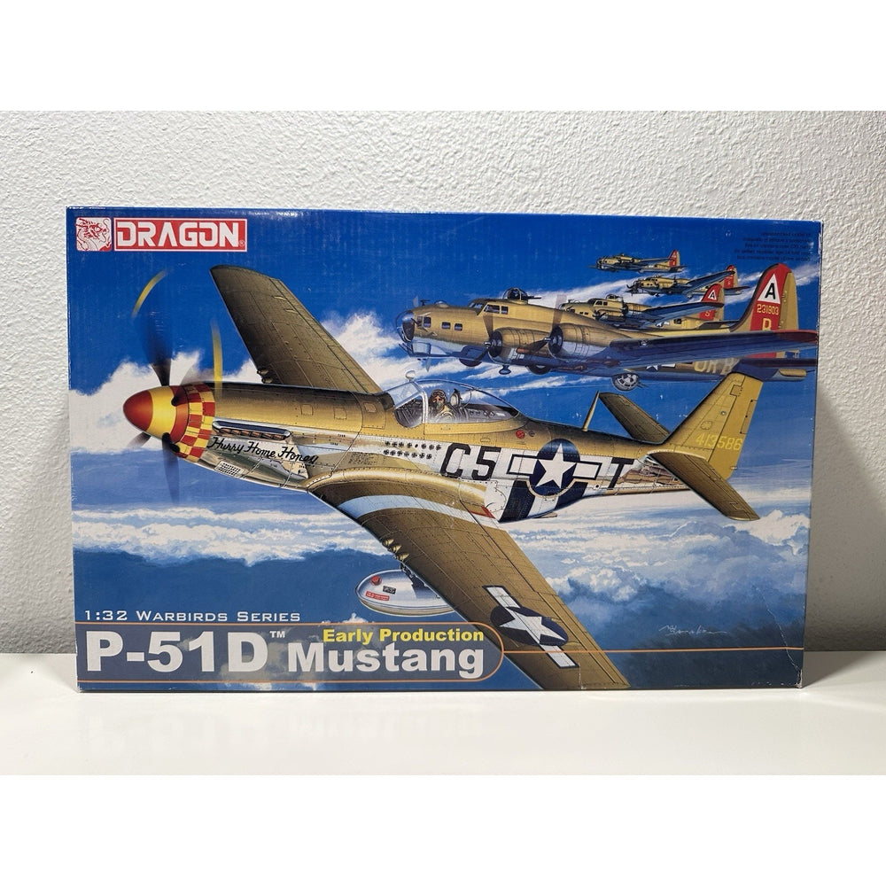 VINTAGE *NEW* Dragon P-51D Mustang Early Prod #3205 1:32 Scale Model Plane Kit