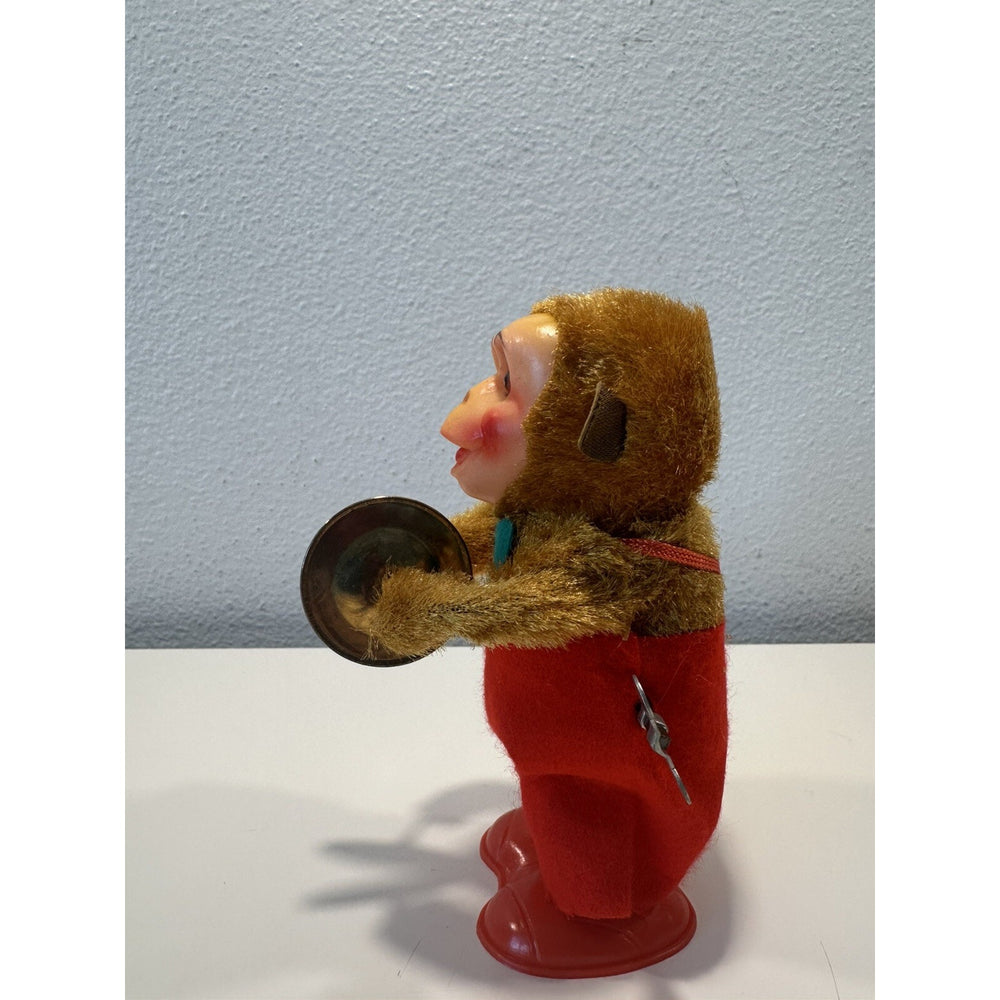 VINTAGE *NEW*  Musical Moving Monkey w/Clashing Cymbals Wind-Up Toy