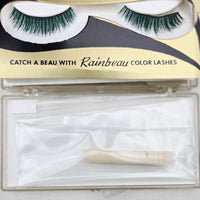 VINTAGE *NEW* 1960s Jija Green Glow 100% Human Hair Curved Eye Lashes
