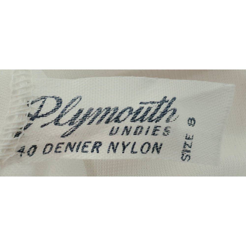 VINTAGE *NEW* 1960's Plymouth Women's White w/Blue Flowers Bloomers Panties Sz S