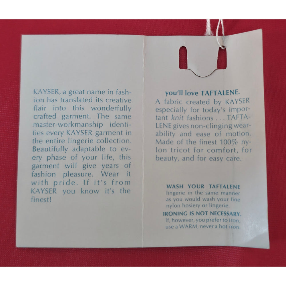 VINTAGE *NEW* 1960's Kayser Women's Red TRICOT Nylon Long Slip Size 38
