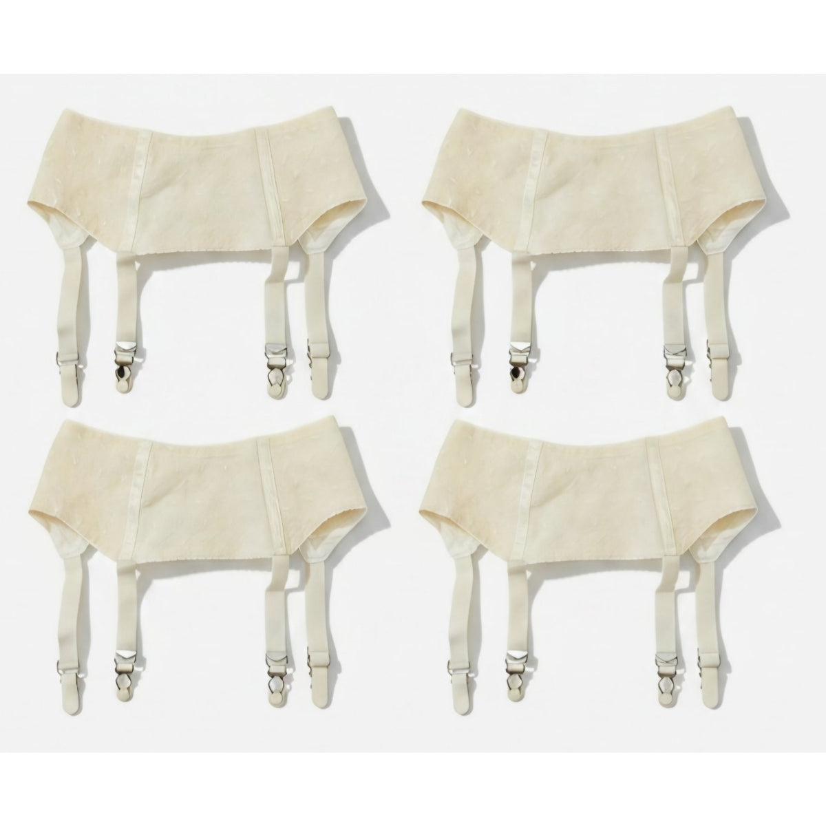 VINTAGE *PRISTINE * 1960's MACBESS Women's Cream Garter Belts Size 30 Lot 4