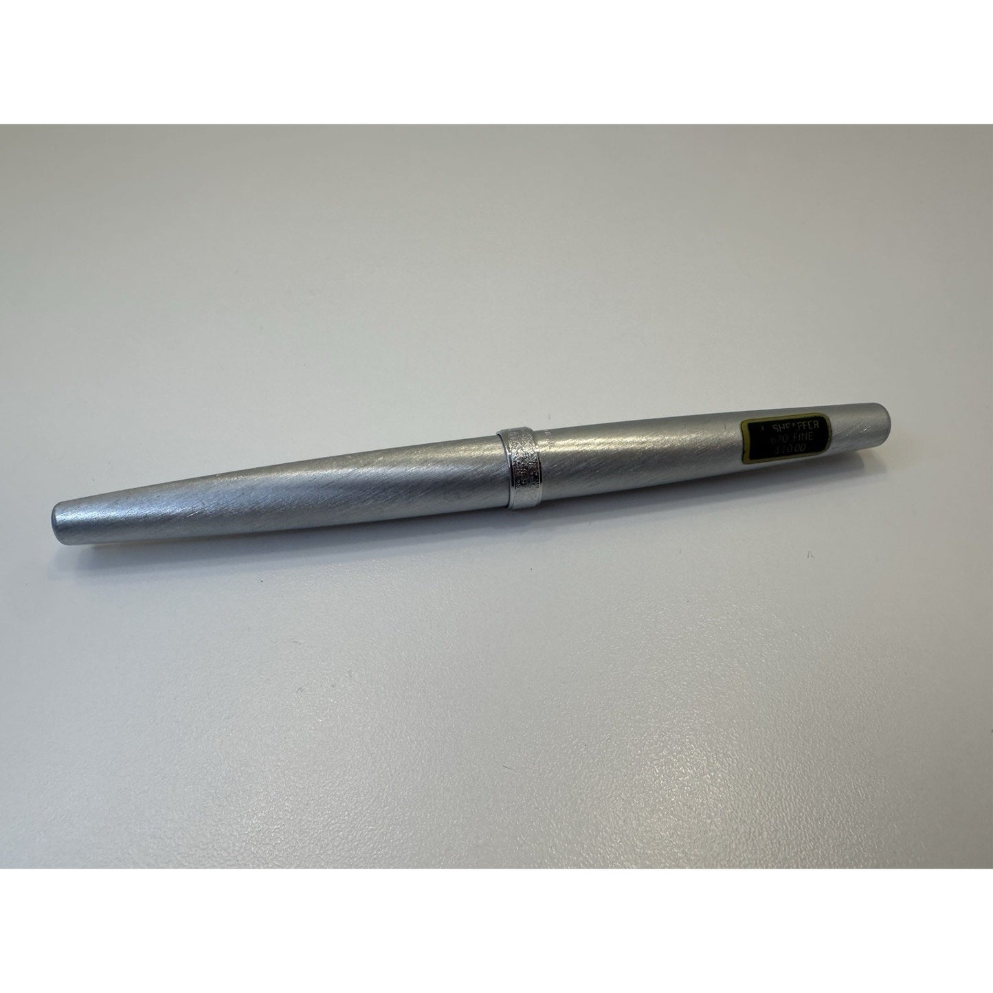 VINTAGE *NEW* 1960's Lady Sheaffer Brushed Steel Florentine Fountain Pen