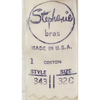 VINTAGE *NEW* 1960's Stephanie Women's Cream Bullet Bra Size 32C