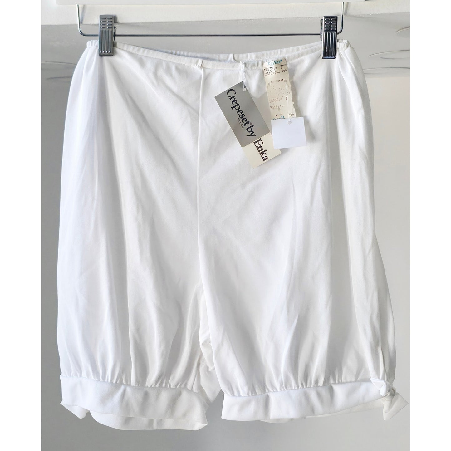 VINTAGE *NEW* 1960's Kayser Women's Crepset White Pantalette  100% Nylon Size 6