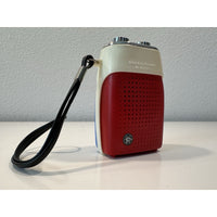 VINTAGE *NEW* ROBIN AIE-741 Red/Blue Solid State Micro Transistor Radio