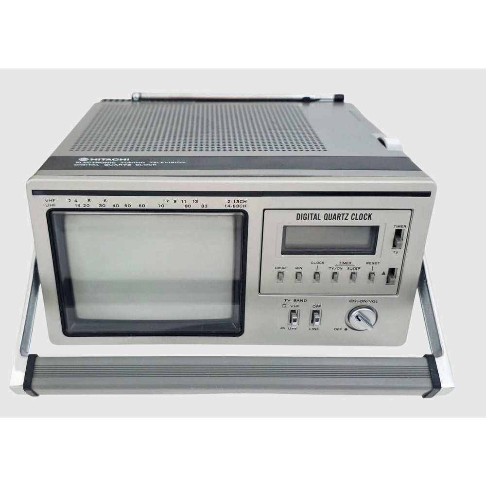VINTAGE *New* 1980 Hitachi K2300 Solid State TV Receiver/Digital Clock